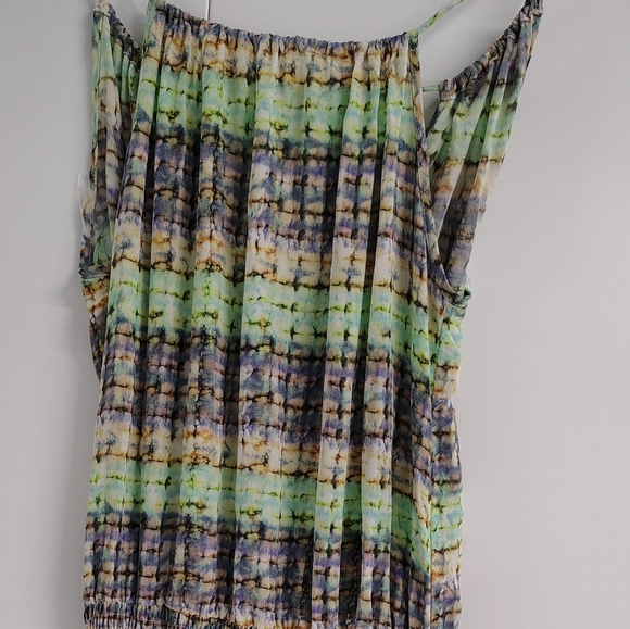 FREE PEOPLE GORGEOUS JEWEL TONE HAND-BLOCK PRINTED SILK MAXI DRESS Sz OS - Picture 7 of 16